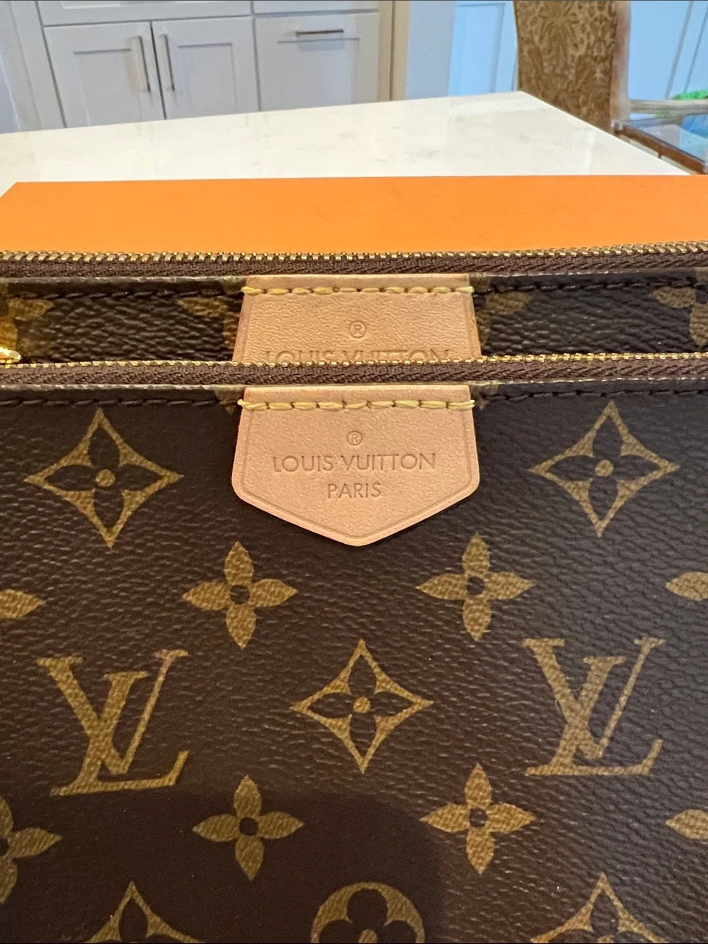 Louis Vuitton Monogram Multi Pochette Crossbody with Green Strap